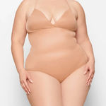 SKIMS  Barley There Bodysuit Shapewear Brief Clay Photo 0
