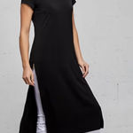 Anatomie Black Midi Devia Two Side HI Zipper Dress Made in Italy XL Photo 0