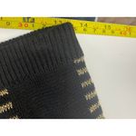 Black Gold Knit Bodycon Skirt Metallic Stretch Holiday Party Event Wear Size M Photo 5