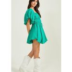 Altar'd State  Amabella Green Puff Dress - Medium Photo 1