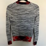 Tory Burch Arielle Cardigan Contrast Trim Navy Blue Red Ivory XS Photo 6