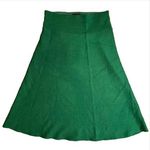 Ann Taylor  Kelly Green A-Line Midi Skirt SZ S Wool Blend Stretchy Xmas Holiday Photo 0