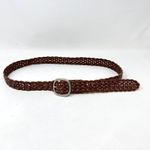 American Eagle 1.5" Woven Studded Leather Belt Brown Size S Photo 1