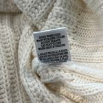 Z Supply  Evereve Luna Varsity V Neck Sweater White Navy Medium Distressed Photo 6