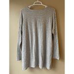 Eileen Fisher Grey and White Striped Tunic Tencel Women's Size Medium Photo 1