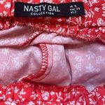 Nasty Gal  Red / White Elastic Shorts Size 2 Photo 2