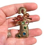 Vintage Lot Christmas Pins MYLU Cherub, Avon Christmas Basket, Stick Pin Plus Photo 4