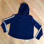 Disney Mickey Mouse Lightweight Hoodie, Racer Stripe Arm, Black, White, Size XS Photo 2