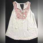 Lucky Brand Embro Sequin Tank Top Marshmallow Sz Small Photo 1