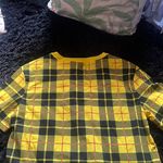 Nike Yellow Plaid Crop T-Shirt Photo 1