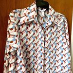 70s dagger collar groovy shirt Blue Size L Photo 1
