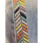 Knox Rose Embroidered Jeans Boho Western Indie Distressed Chevron Stretch Size 8 Photo 8
