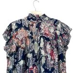 Ciebon Hilma Metallic Silver Blue Floral Dress size XL NO BELT Photo 7