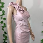 Adrianna Papell  Rose Pink One Shoulder Dress Photo 2