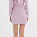 Lavish Lice NWT LAVISH ALICE- Mia Satin Mix Halterneck Blazer Dress Lilac Mini Shoulder Pads Photo 1