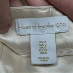 House of Harlow 1960 Pleated Champagne Satin Wide Leg High Waist Trousers Size 2 Photo 7