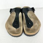 Birkenstock  Papillio Womens Gizeh Birko Flor Sandal Size 10 Black T Strap Photo 3