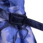 Kay Unger Octavia Blue Floral Print Organza Asymmetric Formal Formal Maxi Gown 6 Photo 9