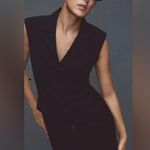 Mango NWT Black Open Back Blazer Dress | Size XXL / US 12 | Roomy Fit Photo 2