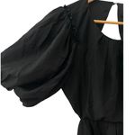 Moon River Black Bubble Sleeve Back Cutout Mini Dress Size Large Photo 7