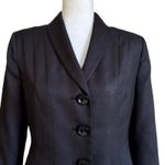 Kasper Blazer Black Monochromatic Long Sleeve Tailored Jacket Size 8 Petite Photo 2
