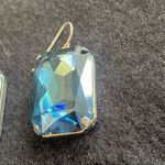 Giant light blue rhinestone earrings Photo 3