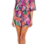 Show Me Your Mumu  Rosarita floral romper size xsmall off the shoulder semi sheer Photo 10