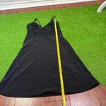 Vintage Unmentionables Women’s Small Black‎ Lace Slip Dress Retro Flowy Black Photo 4