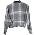Esprit Vintage Collection Plaid Collared Crop Top in Black/Gray/White Photo 5