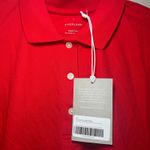 Everlane NWT  Red Organic Cotton Classic Fit Short Sleeve Polo Shirt Women career Photo 3