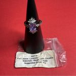Bomb Party RBP3018 Lavender Cubic Zirconia on Rhodium Plating Size 9 Ring NWT Silver Photo 3