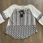 Akemi + Kin Anthropologie Women's Size S Embroidered Boho Blouse Top Cottagecore Photo 0
