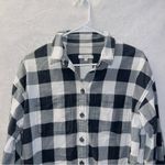 Madewell Buffalo Check Flannel Shirt Jacket in Big Triple True Black size medium Photo 3
