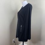 Ritva Falla Full Zip Pockets Black Long Sweater Coat Wool Blend Women’s Sz M Photo 3