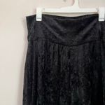 Vintage Y2K Silver Wear Burnout Velvet Wide Leg Cropped Pants Size S Black Photo 2