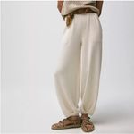 Free People  Beach Freya Knit Pants Balloon Tapered Wide Leg Pant Linen Blend XS Photo 1