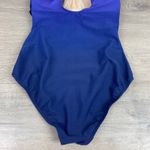 Lands' End Violet Navy Blue Ombre V Neck Wrap One Piece Swimsuit Sz.8 Photo 12