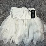 Current Mood  Cream Layered Mini Skirt Photo 3