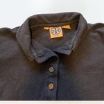 Tory Burch Brown Collared Long Sleeve Top Gold Buttons Women's Size M Photo 2