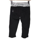 Lululemon Women's  Athletica Black Gray White Athletic Crop Capri Leggings Size 4 Photo 1