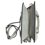 Atrie Vegan Crossbody Satchel – Woven Straw & Faux Leather Trim (NWT) Gray Photo 5