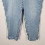 Belle by Kim Gravel Capri Jeans with Zipper Hem Size 4 Petite Denim Capris Blue Photo 2