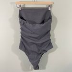 ZARA  Women's Grey Draped Side Strapless Bodysuit Size S Photo 6