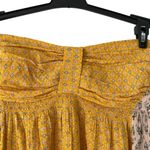 Free People  Across The Sea Strapless Yellow Patchwork Tunic Mini Dress medium Photo 3