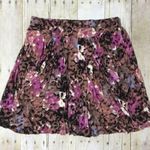 Delia's DELiA*s Abstract Floral Print Draped Mini Skirt Size small Photo 2