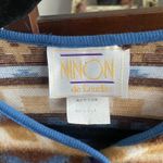 NINON de LENCLOS Vintage 90s Geometric Brown Fleece Cardigan Medium Southwestern Photo 2