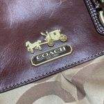 Coach Op Art Large Sabrina H0826-12943 Khaki Sateen/Leather Satchel Bag Photo 3