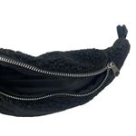 Gap Women's Black Faux Sherpa Fur Fanny Pack Adjustable Sling Borg Bum Belt Bag Photo 6