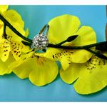 1 ct Moissanite Round Cut Ring with Moissanite Accents Size 8 Silver Photo 1