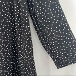 FRNCH Paris Dot Long Sleeve Dress Tie Neck B&W Polka Dots Flare Parisian SZ S/M Photo 6